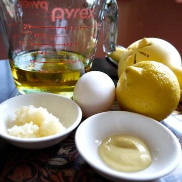Aioli ingredients Stock Photos