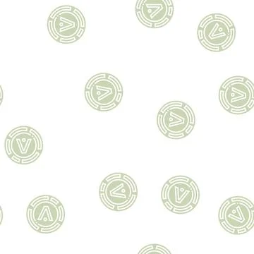Aion cryptocurrency glyph seamless pattern Stock Illustration