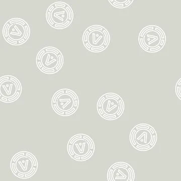 Aion cryptocurrency line seamless pattern 스톡 일러스트
