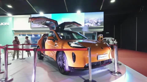 Aion Hyper HT car displaying at The Malaysia Autoshow 2024 動画素材 276396070