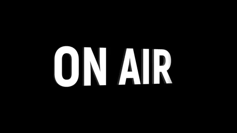 On air 3d text word animation with vertically rotating motion video Stock Footage 313832252