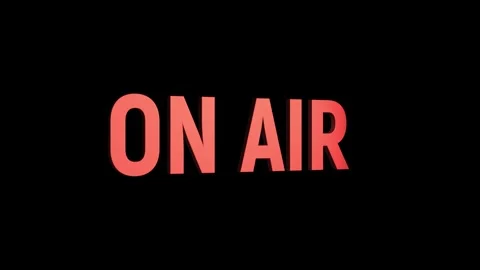 On air 3d text word animation with vertically rotating motion video Stock Footage 313832259