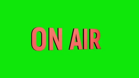 On air 3d text word animation with vertically rotating motion video Stock Footage 313832261