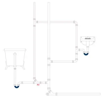 Air and flow drain in illustrator Stock Illustration