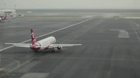 Air Asia Plane going forward Stock Footage 57524094