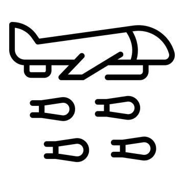 Air attack icon outline vector. Raid alert Stock Illustration