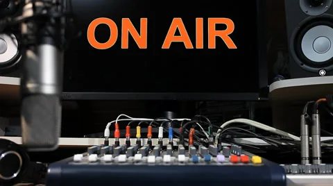 "ON AIR" AUDIO ROOM Stock Footage 33087082