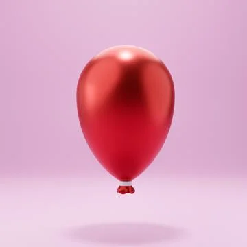 Air balloon 3d render illustration. Simple 3d rendering balloon icon with cop Ilustración de archivo