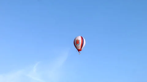 Air balloon alone on the sky Stock-Footage 52485424