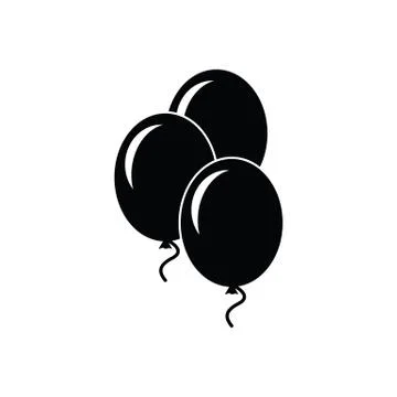 Air Balloon - black vector icon Stock Illustration
