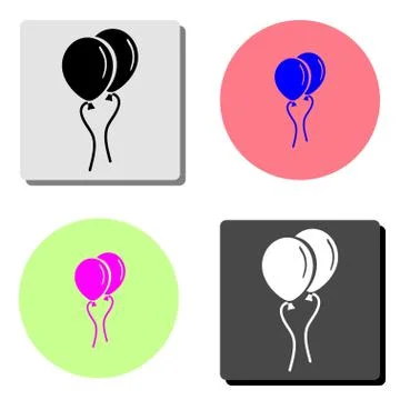 Air Balloon. flat vector icon Stock Illustration