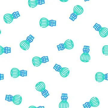Air balloon flying gift vector seamless pattern Stock Illustration