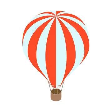 Air balloon icon, isometric 3d style Stock Illustration