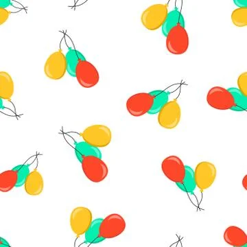 Air balloon icon seamless pattern background. Business concept vector illustr Stock Illustration