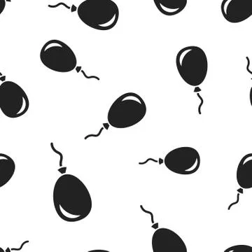 Air balloon icon seamless pattern background. Business concept vector illustr Stock Illustration