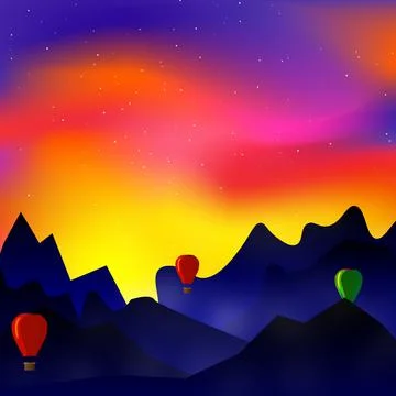 Air balloon Stock Illustration