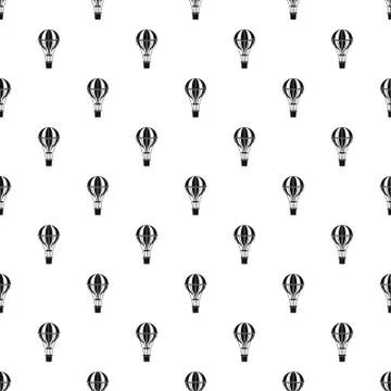 Air balloon journey pattern Stock Illustration