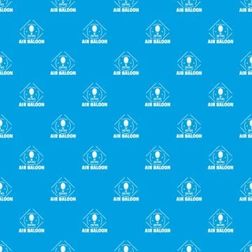 Air balloon pattern vector seamless blue Illustrazione stock