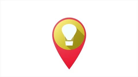 Air balloon pointer that locates a place for flying 動画素材 148334238