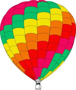 Air balloon on a white background. Vector illustration Stock Illustration