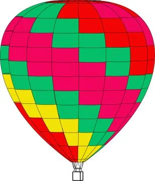 Air balloon on a white background. Vector illustration Stock Illustration