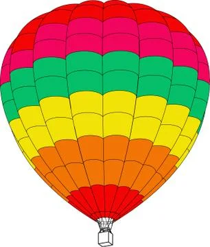 Air balloon on a white background. Vector illustration Stock Illustration