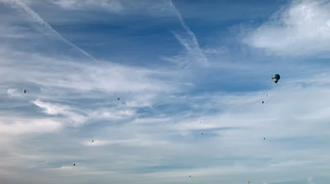 Air balloons and clouds Video stock 52448084