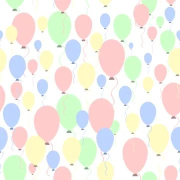 Air balloons pattern Stock Illustration