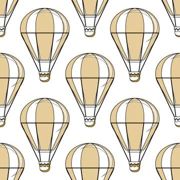 Air balloons seamless pattern Stock Illustration