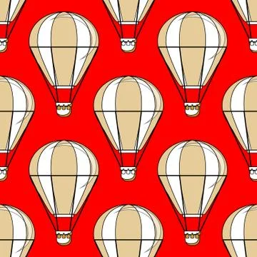 Air balloons seamless pattern Stock Illustration