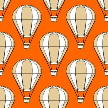 Air balloons seamless pattern Stock Illustration