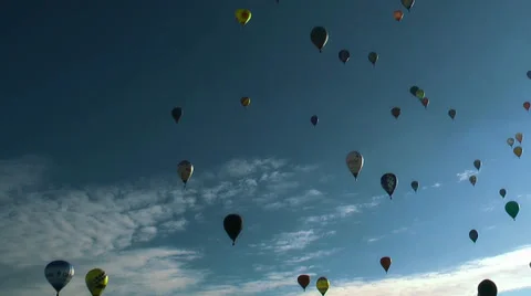 Air balloons in the sky Stock Footage 36677808
