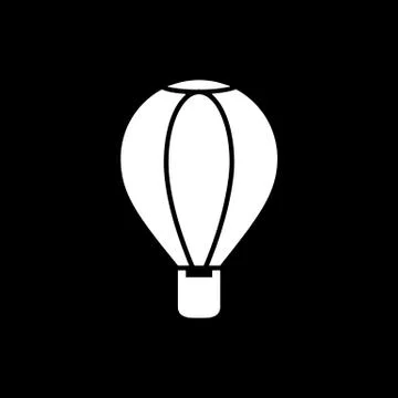 Air baloon icon simple flat style illustration Stock Illustration