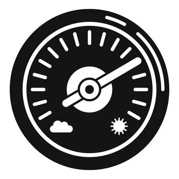 Air barometer icon, simple style Stock Illustration
