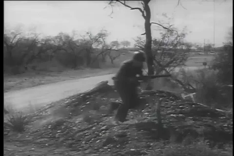Air base trainees learn the basics of air base defense - 1956 Video stock 99085450