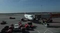 Air Berlin airbus A319 / A320 at the gate in airport Hamburg 4k or 4k+ Resolution