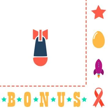Air bomb computer symbol Stock Illustration