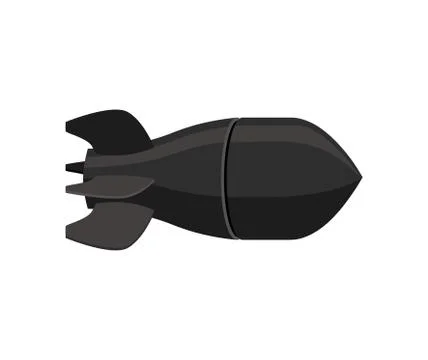 Air bomb isolated. Fighting rocket on white background. Military bomb イラスト素材