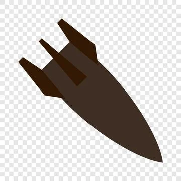 Air bomb rocket icon, flat style Stock Illustration