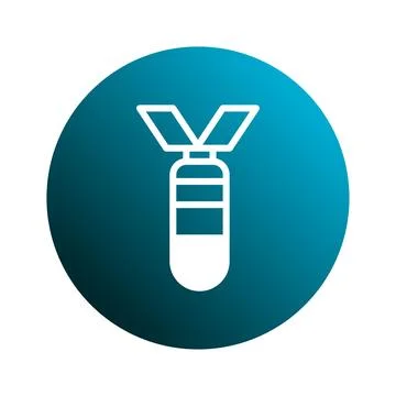 Air bombing vector design: Symbolizing explosive ordnance with a simple aer.. Stock Illustration