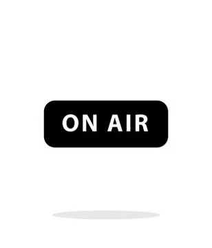 On air broadcasting icon on white background. 스톡 일러스트