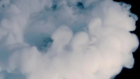 An air bubble filled with smoke explodes spectacularly, forming beautiful cloud Stock Footage 313145468
