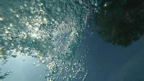 Air bubble Floating up Stock Footage 74108014