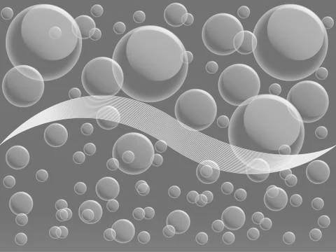 Air bubble on gray  background Stock Illustration