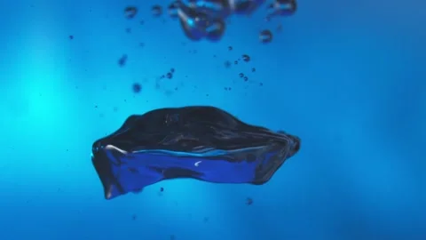 Air Bubble rises under water Video stock 165031639
