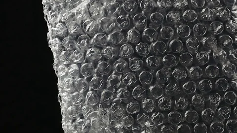 Air bubble wrap foil texture Stock Footage 87221623