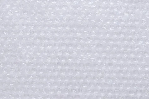 Air bubble wrap, top view. Transparent bubble wrap on light background Foto stock