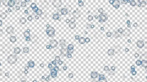 Air Bubbles, Alpha channel, PNG+Alpha, seamless loop Stock Footage