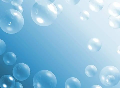 Air bubbles background blue gradient background and abstract air bubbles C... Stock Photos