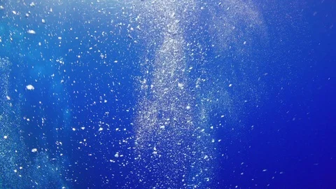 Air Bubbles in the Blue Water Stock Footage 93946060